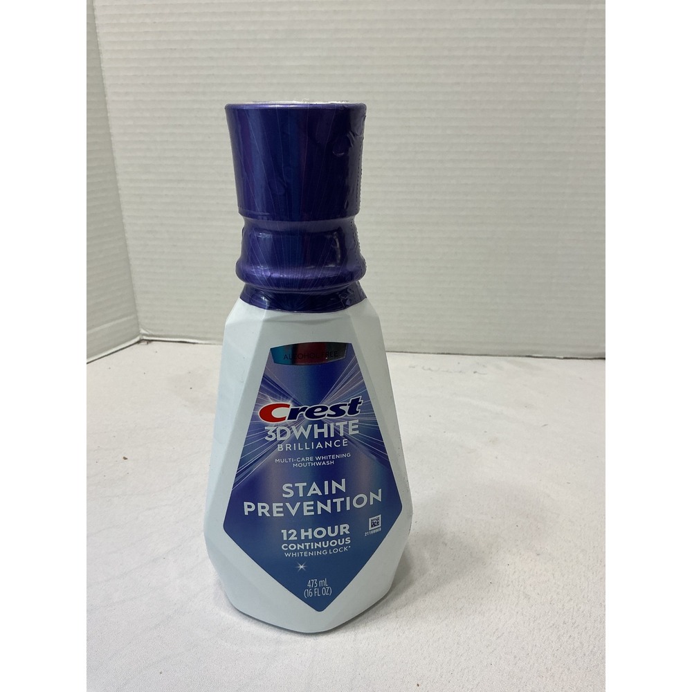 Crest 3D White Brilliance Stain Prevention Mouthwash Alcohol Free 16 fl oz